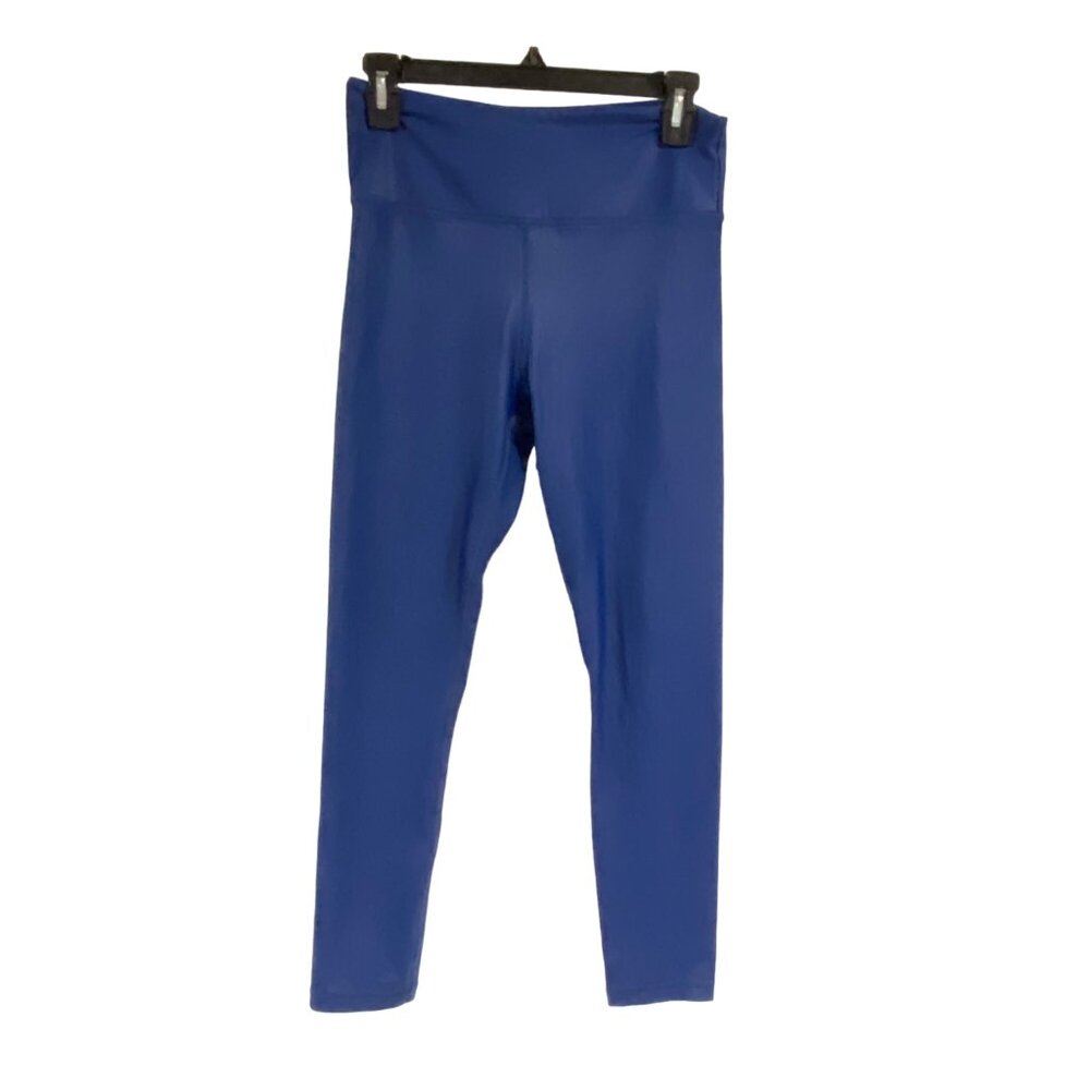 Zyia Light N Tight Shiny Blue Leggings Size 8 -‎ 10